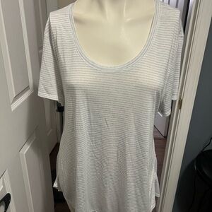 Striped Open Back Active Tee